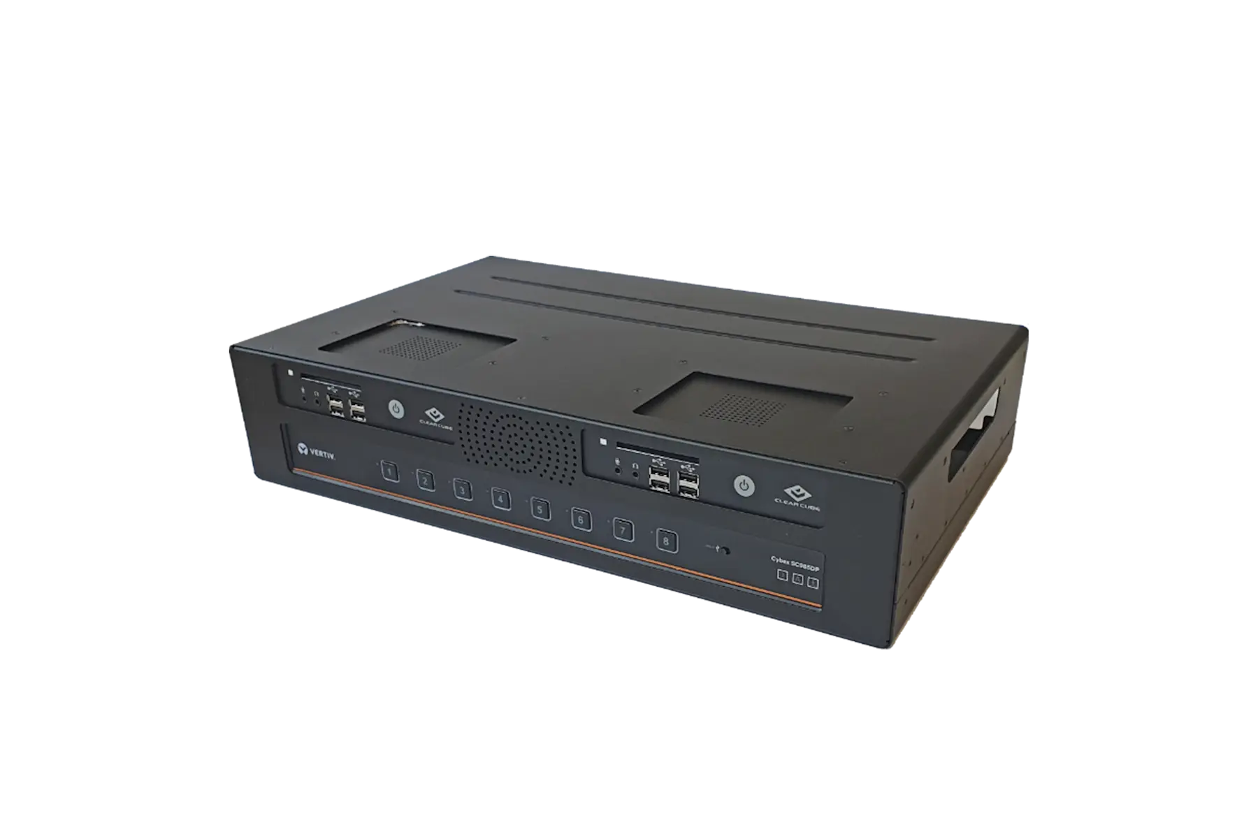 Front Angle View ClientCube Secure Switch KVM Solution